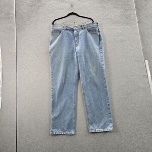 Columbia Men Jeans 36 Light Blue Denim Fish Bonehead Jean Button 29" Inseam READ